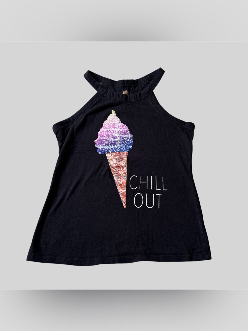 Fun Flip Sequin Ice Cream Tank Top
